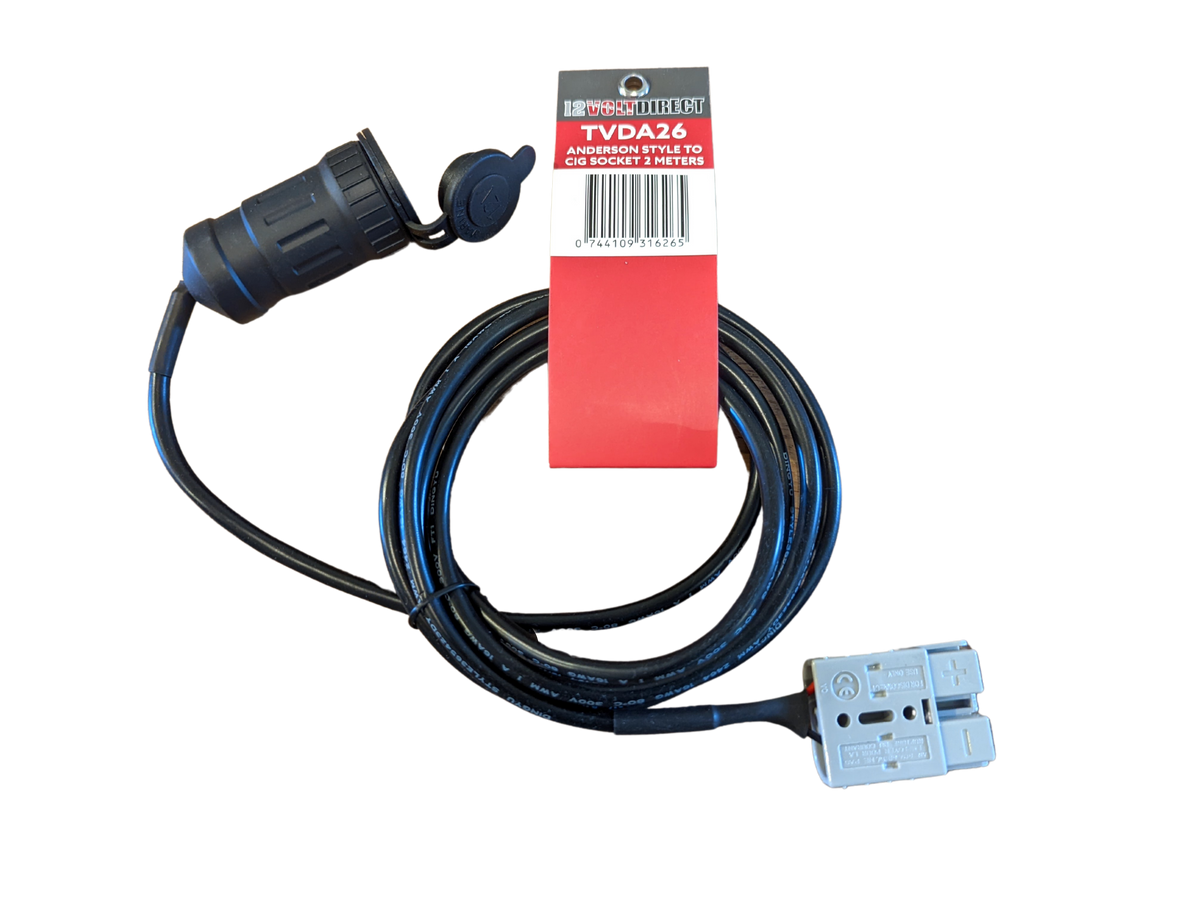 50A Anderson Style Plug to Cigarette Socket Adapter Cable Lead