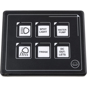 Drivetech 4X4 6-Way Touch Switch Panel with Bluetooth Control - DT-SWP06