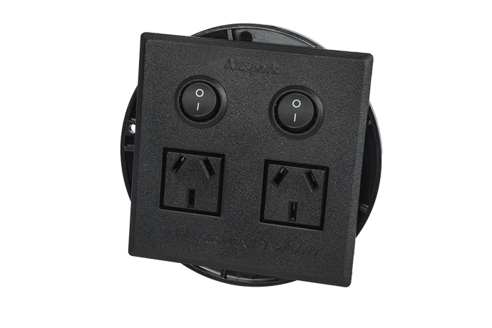 AllSpark 2 Outlet Flush Mount Power Board - Plug & Play GPO
