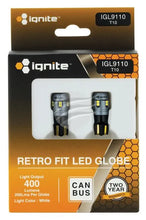 Load image into Gallery viewer, PKT 2 LED SIGNALLING GLOBE 12/24v T15 WEDGE BASE WHITE - IGL9115