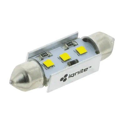 PKT 1 LED SIGNALLING GLOBE 12v 41mm FESTOON WHITE CANBUS - IGL9141
