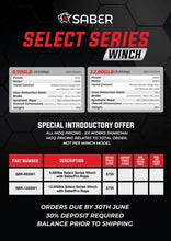 Load image into Gallery viewer, Saber Select Series 12,000lbs Winch