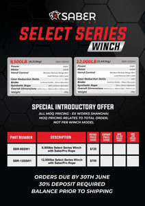 Saber Select Series 12,000lbs Winch