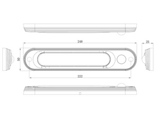 Load image into Gallery viewer, 250mm Dual Colour Orange &amp; White Caravan Flat LED Strip Light with Touch Switch &amp; Dimmer