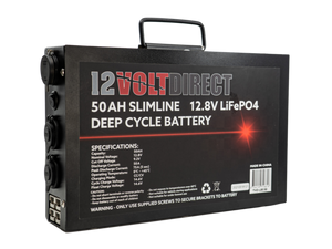 50AH Slimline 12.8v LiFePO4 Deep Cycle Battery