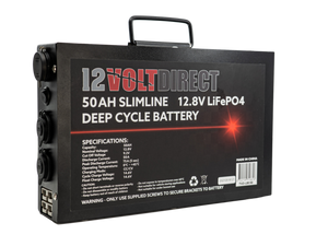 50AH Slimline 12.8v LiFePO4 Deep Cycle Battery