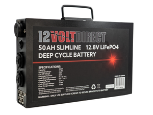 50AH Slimline 12.8v LiFePO4 Deep Cycle Battery