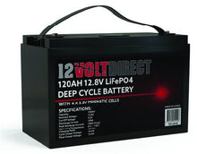 Load image into Gallery viewer, 120AH Lithium Deep Cycle Battery