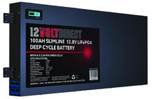 Load image into Gallery viewer, 100AH Slimline Lithium Deep Cycle Battery