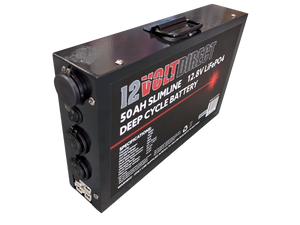 50AH Slimline 12.8v LiFePO4 Deep Cycle Battery