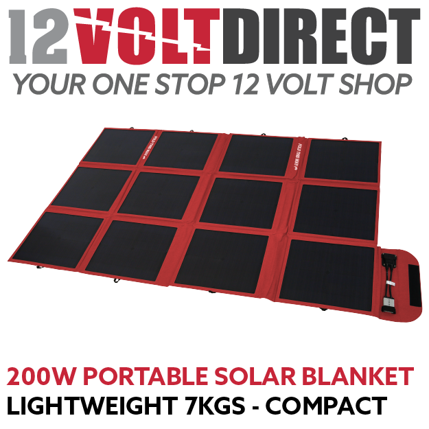 12 Volt Direct 200W Portable Solar Blanket